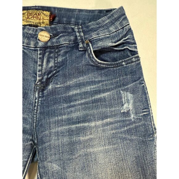 Dear John Bootcut Distressed Women's Medium Wash Jeans Size 25 Tailor Made Chic - Picture 7 of 14